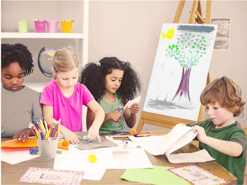 organizing kids' artwork by age