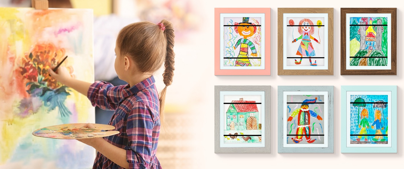 displaying kids artwork